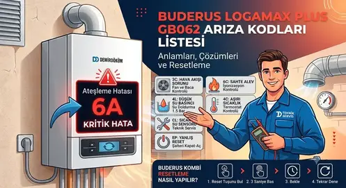 BUDERUS LOGAMAX PLUS GB062 ARIZA KODLARI