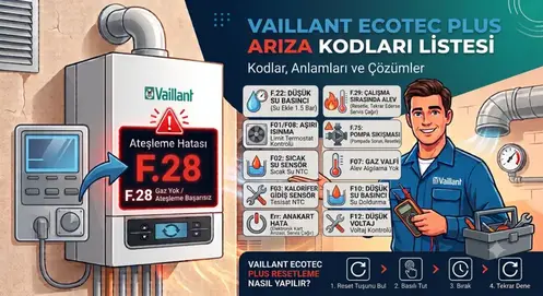 Vaillant ecoTEC PLUS Kombi Arıza Kodları