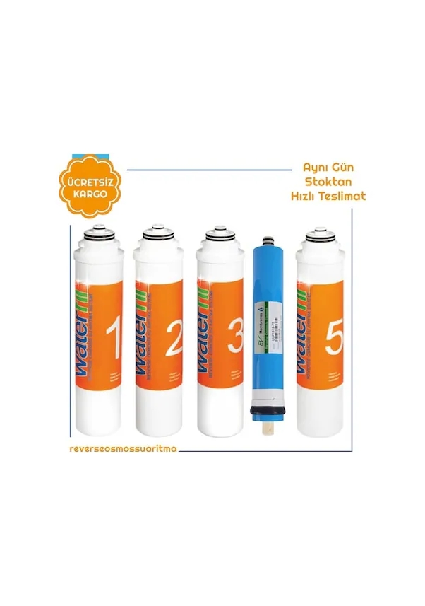 Waterfil Waterlife Filtre Takımı 5 lİ Set Su Arıtma Cihazı Filtresi